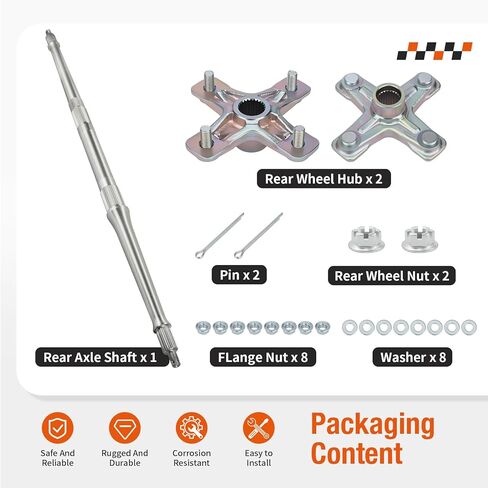 Rear Axle Shaft & Wheel Hubs Kit For Yamaha Banshee 350 YFZ350 1987 1991-2006 38W-25381-10-00 1PE-F53K0-00-00 in Saudi Arabia