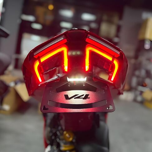 حامل لوحة ترخيص الدراجة النارية مع إشارات الانعطاف المتوافقة مع DUCATI Panigale V2 V4 2025 Streetfighte V4 V2 2025 Tail Tidy Fender Eliminator Kit دعامة لوحة ترخيص الدراجة النارية (Panigale.V4) in Kuwait