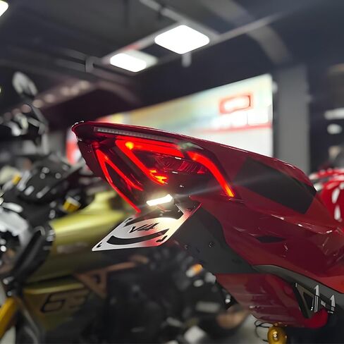 حامل لوحة ترخيص الدراجة النارية مع إشارات الانعطاف المتوافقة مع DUCATI Panigale V2 V4 2025 Streetfighte V4 V2 2025 Tail Tidy Fender Eliminator Kit دعامة لوحة ترخيص الدراجة النارية (Panigale.V4) in Kuwait