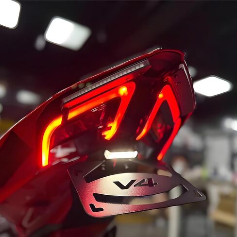 حامل لوحة ترخيص الدراجة النارية مع إشارات الانعطاف المتوافقة مع DUCATI Panigale V2 V4 2025 Streetfighte V4 V2 2025 Tail Tidy Fender Eliminator Kit دعامة لوحة ترخيص الدراجة النارية (Panigale.V4) in Kuwait