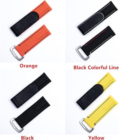 Nylon Fabric Leather 20mm Colorful Watchband for Rolex Strap Daytona Submariner GMT Yacht-Master Bracelet Watch Band (Color : Black blk Buckle, Size : 20mm) in Saudi Arabia