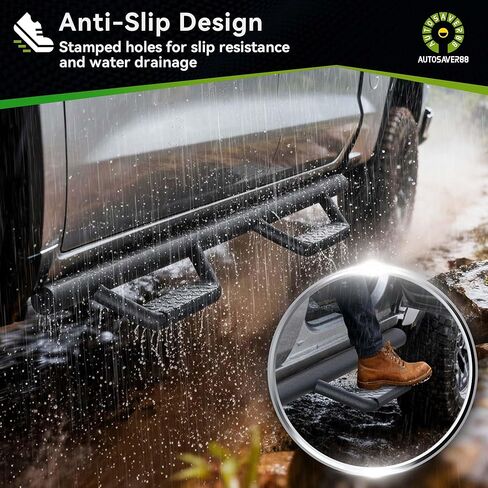 AUTOSAVER88 Drop Step Running Boards Compatible with 2024-2026 Tacoma Double Cab&Crew Ca Textured Black Side Steps Nerf Bars in Saudi Arabia