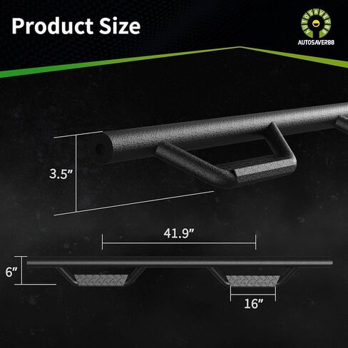 AUTOSAVER88 Drop Step Running Boards Compatible with 2024-2026 Tacoma Double Cab&Crew Ca Textured Black Side Steps Nerf Bars in Saudi Arabia