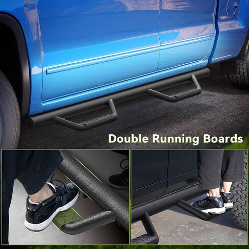 AUTOSAVER88 Drop Step Running Boards Compatible with 2024-2026 Tacoma Double Cab&Crew Ca Textured Black Side Steps Nerf Bars in Saudi Arabia