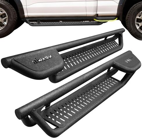 لوحات تشغيل BINARY STAR متوافقة مع مركبة 2017-2026 Ford F250 F350 F450 F550 كابينة عادية/قياسية/مفردة، خطوات جانبية بدرجين مقاس 6 بوصات، قضبان خطوة F250، قضبان نيرف مصنوعة من الفولاذ الكربوني. in Kuwait