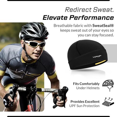 قبعة رأس هالو الجديدة على شكل جمجمة، تحويل العرق النهائي، فتل العرق، خفيفة الوزن، قابلة للتنفس، شبكية، بطانة خوذة جافة، الجري وركوب الدراجات للرجال والنساء، أحمر/برتقالي in Kuwait