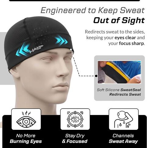 قبعة رأس هالو الجديدة على شكل جمجمة، تحويل العرق النهائي، فتل العرق، خفيفة الوزن، قابلة للتنفس، شبكية، بطانة خوذة جافة، الجري وركوب الدراجات للرجال والنساء، أحمر/برتقالي in Kuwait