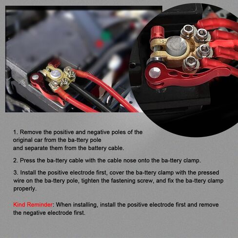 4PCS Battery Adaptor Sleeves, Battery Terminal Adapter, Car Battery Anode Cathode Sleeves Positive Post Shim, Universal Car Battery Terminal Converter Post Adaptors for Positive Negative Post in Saudi Arabia