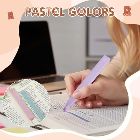 MAQUITA 120 Pcs Bible Highlighters with Soft Cute Aesthetic No Bleed Highlighter Chisel Tip Pastel 12 Assorted Color Marker for School Bible Study Journaling Supplies (Soft Color) in Saudi Arabia