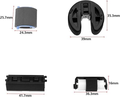 1 Set of Paper Pickup Roller Feed Roller Assembly Compatible with HP CM2320fxi CM2320n CM2320nf CP2025 CP2025dn CP2025n CP2025x in Kuwait