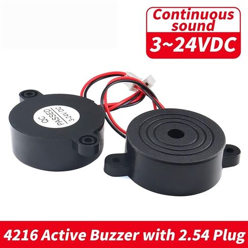 1Pcs 4216 Continuous Sound Piezoelectric Buzzer Automotive Home Appliances Active DC Buzzer with Wire 2.54MM Connector in Saudi Arabia