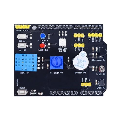 Multifunction Expansion Board LM35 Temperature Humidity LED IR Receiver Buzzer Sensor in Saudi Arabia
