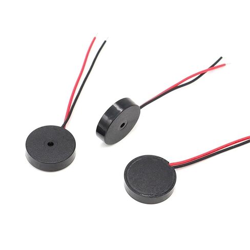 10PCS 1704 4000Hz Passive Buzzer with Wire Piezoelectric Speaker 17MM 17 * 4.0MM 17x4mm 30V Low Power Consumption Electronic DIY in Saudi Arabia