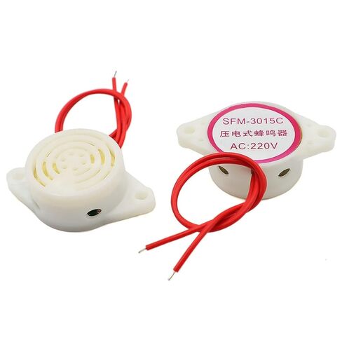 1Pcs 30 * 15MM 220V AC 110dB Continuous Audible Buzzer SFM-27 Piezoelectric Active Buzzer 3015 Piezo Buzzer with 110mm Wire in Saudi Arabia