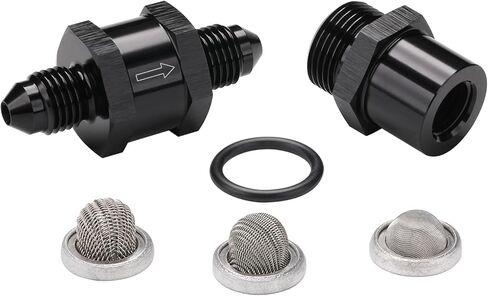 4AN Inline Fuel & Oil Feed Filter Set with 30 80 150 Micron Elements Aluminum Black in Saudi Arabia