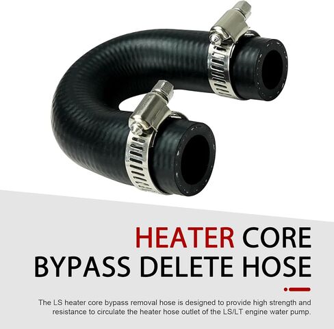 Car Hose with Clamp, Heater Core Crossover Coolant Bypass Hose Kit, Sealing Flexible Replacement OEM# 551699, Compatible with LS1 LSX LS2 LS3 LQ4 LQ9 Engines (Black) in Saudi Arabia