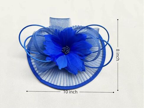 SAFERIN Elegant Women's Fascinator Hat with Veil and Feather Hair Clip Headpiece for Weddings Tea Party in Saudi Arabia