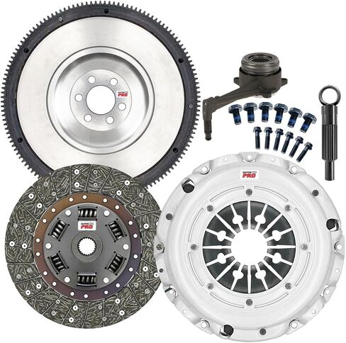 ClutchMaxPRO Performance Stage 2 Clutch Kit with Flywheel with Slave Cylinder Compatible with VW 2013-2015 Beetle 2010-2015 Golf 2009-15 Jetta 2012-15 Passat TDI 2.0 Turbo Diesel (CP02157HDWSFW-ST2) in Saudi Arabia