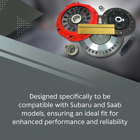 طقم القابض EFT Stage 2 مع دولاب الموازنة للسباق لـ 2002-2005 Subaru 5 Speed ​​Impreza WRX EJ205 - مركز نوابض عالي التحمل لتحسين الأداء والمتانة - يأتي مع ضمان العلامة التجارية لمدة 12 شهرًا in Kuwait