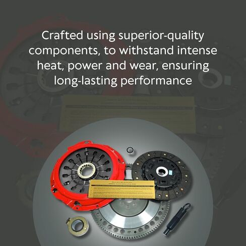 طقم القابض EFT Stage 2 مع دولاب الموازنة للسباق لـ 2002-2005 Subaru 5 Speed ​​Impreza WRX EJ205 - مركز نوابض عالي التحمل لتحسين الأداء والمتانة - يأتي مع ضمان العلامة التجارية لمدة 12 شهرًا in Kuwait