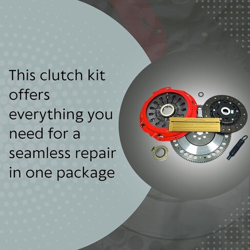 طقم القابض EFT Stage 2 مع دولاب الموازنة للسباق لـ 2002-2005 Subaru 5 Speed ​​Impreza WRX EJ205 - مركز نوابض عالي التحمل لتحسين الأداء والمتانة - يأتي مع ضمان العلامة التجارية لمدة 12 شهرًا in Kuwait