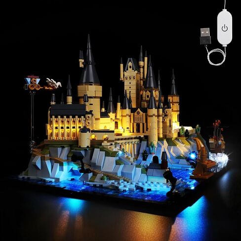 Kyglaring LED Light Kit Compatible with Lego Hogwarts Castle and Grounds 76419 Building Blocks, Upgrade Touch Control & Dimming, Lighting Accessories for Lego 76419 Model Set, Lights Only in Kuwait
