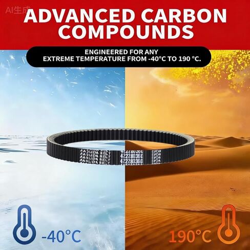 حزام محرك من ألياف الكربون Can-Am 422280360 لـ Can-Am Outlander 570 650 850 Commander 800 1000 Maverick Renegade 850 1000 ATV UTV OEM استبدال 422280364 715000302 715900030 715900212 30C3750، 30G3750 in Kuwait