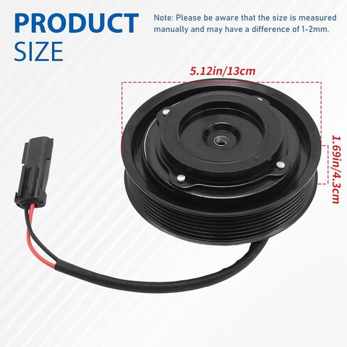 68084834AB A/C AC Compressor Clutch Assembly Kit, Replacement for Chrysler 300, Replacement for Jeep Grand Cherokee, Replacement for Dodge Charger Challenger in Saudi Arabia