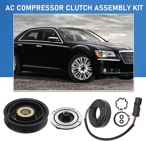 68084834AB A/C AC Compressor Clutch Assembly Kit, Replacement for Chrysler 300, Replacement for Jeep Grand Cherokee, Replacement for Dodge Charger Challenger in Saudi Arabia