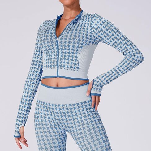 Women’s Long Sleeve Zip Up Workout Top Slim Fit Athletic Shirt for Yoga Gym Casual Activewear and Training in Saudi Arabia