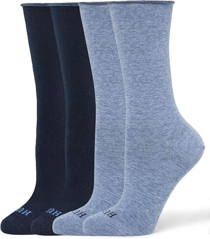 HUE Women's Jeans Sock Crew 4 Pair Pack in Saudi Arabia