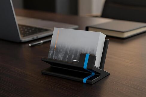 Business Card Holder – Blue and Black Modern Design – Exclusive Model for Professionals in Saudi Arabia