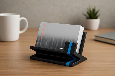 Business Card Holder – Blue and Black Modern Design – Exclusive Model for Professionals in Saudi Arabia