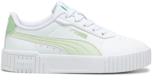 PUMA Kids Girls Carina 2.0 Platform Lace Up Sneakers Shoes Casual - White in Saudi Arabia