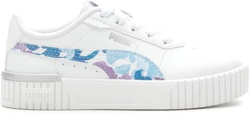 PUMA Toddler Girls Carina 2.0 First Frost Lace Up Sneakers Shoes Casual - White in Saudi Arabia