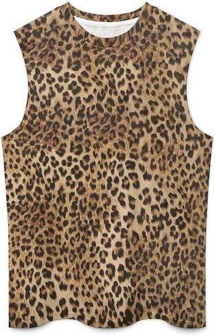 Mens Summer Graphic Workout Tank Tops Gym Sleeveless Muscle Shirt in Saudi Arabia