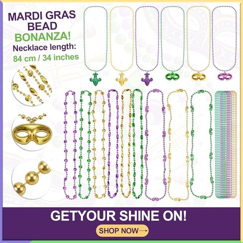 45Pcs Mardi Gras Accessories, Featuring Masks, Hairpieces, Necklaces and Hairpins—perfect for Carnival-Themed Parties. in Saudi Arabia