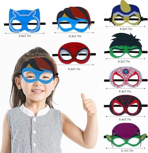 أقنعة iFedio للأطفال، 24 عبوة من أقنعة هدايا الحفلات، لوازم الحفلات التنكرية، هدية عيد ميلاد، قناع لباد الهالوين لديكورات الأطفال المفضلة in Kuwait