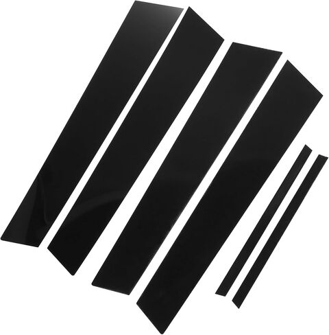 6 Pcs Door Cover Panel Trim Pillar Posts Exterior Door Window Anti Scratch Stickers for Honda Civic Sedan 8th Gen 2006-2011 Black Item Replacement in Saudi Arabia