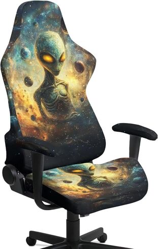 غطاء مقعد كرسي الألعاب ذو الكفوف الملونة، أغطية كرسي مكتب قابلة للتنفس مع أغطية للذراع غير قابلة للانزلاق لكرسي الألعاب الدوار، واقي أثاث قابل للغسل في الغسالة للرجال والنساء in Kuwait