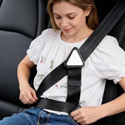 1PC Car Seat Belt for Adjustable Anti-Strangulation Strap With Simple Limiters for Travel, School and Family Trips in Saudi Arabia