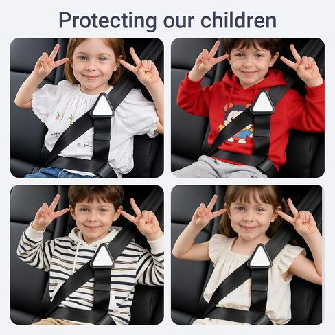 1PC Car Seat Belt for Adjustable Anti-Strangulation Strap With Simple Limiters for Travel, School and Family Trips in Saudi Arabia
