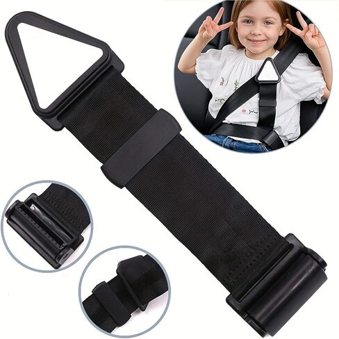 1PC Car Seat Belt for Adjustable Anti-Strangulation Strap With Simple Limiters for Travel, School and Family Trips in Saudi Arabia