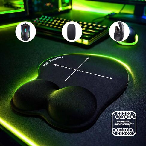 Ergonomic Gel Mouse Pad with Wrist Rest for Pressure-Relief – Orthopedic Style, Physiotherapist Recommended 10.1L x 8.5W inches in Saudi Arabia