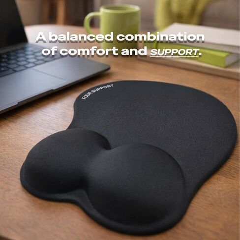 Ergonomic Gel Mouse Pad with Wrist Rest for Pressure-Relief – Orthopedic Style, Physiotherapist Recommended 10.1L x 8.5W inches in Saudi Arabia