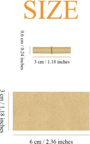 ورق تمرير صغير من ورق الرسائل 100 قطعة 1.18 × 2.36 بوصة يمنع تلطخ الحبر، أوراق رسائل عتيقة، مخطوطات صغيرة للكتابة عليها، لفافة عيد الحب لعيد الميلاد، الذكرى السنوية، ديكورات الزفاف، زجاجات الرغبات in Kuwait