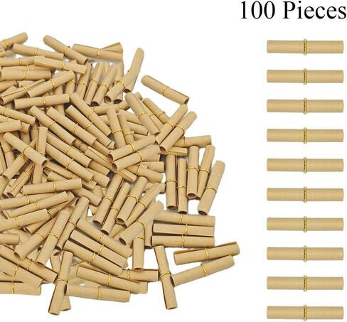 ورق تمرير صغير من ورق الرسائل 100 قطعة 1.18 × 2.36 بوصة يمنع تلطخ الحبر، أوراق رسائل عتيقة، مخطوطات صغيرة للكتابة عليها، لفافة عيد الحب لعيد الميلاد، الذكرى السنوية، ديكورات الزفاف، زجاجات الرغبات in Kuwait