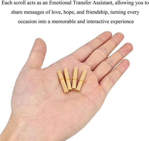 ورق تمرير صغير من ورق الرسائل 100 قطعة 1.18 × 2.36 بوصة يمنع تلطخ الحبر، أوراق رسائل عتيقة، مخطوطات صغيرة للكتابة عليها، لفافة عيد الحب لعيد الميلاد، الذكرى السنوية، ديكورات الزفاف، زجاجات الرغبات in Kuwait