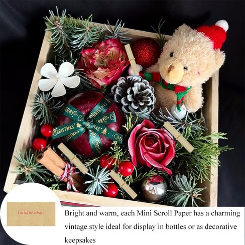 ورق تمرير صغير من ورق الرسائل 100 قطعة 1.18 × 2.36 بوصة يمنع تلطخ الحبر، أوراق رسائل عتيقة، مخطوطات صغيرة للكتابة عليها، لفافة عيد الحب لعيد الميلاد، الذكرى السنوية، ديكورات الزفاف، زجاجات الرغبات in Kuwait