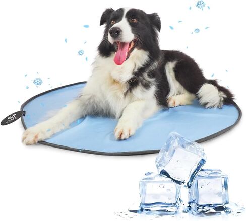 Round Cooling Mat for Dos Reversible (Cool & Waterproof) Cooling pad for Dogs, Machine Washable- Ideal to Use it on Donut Beds,Sofa and Floor- Durable Eco Friendly Material in Kuwait